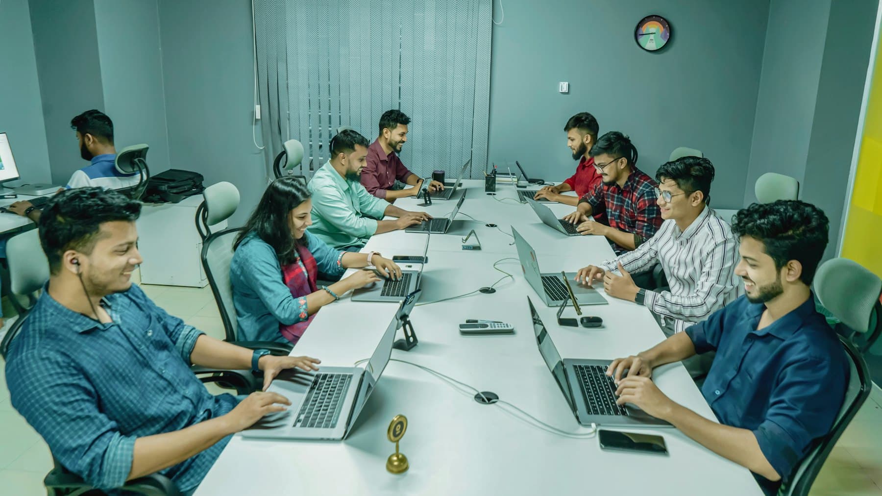Colleagues at work in an office