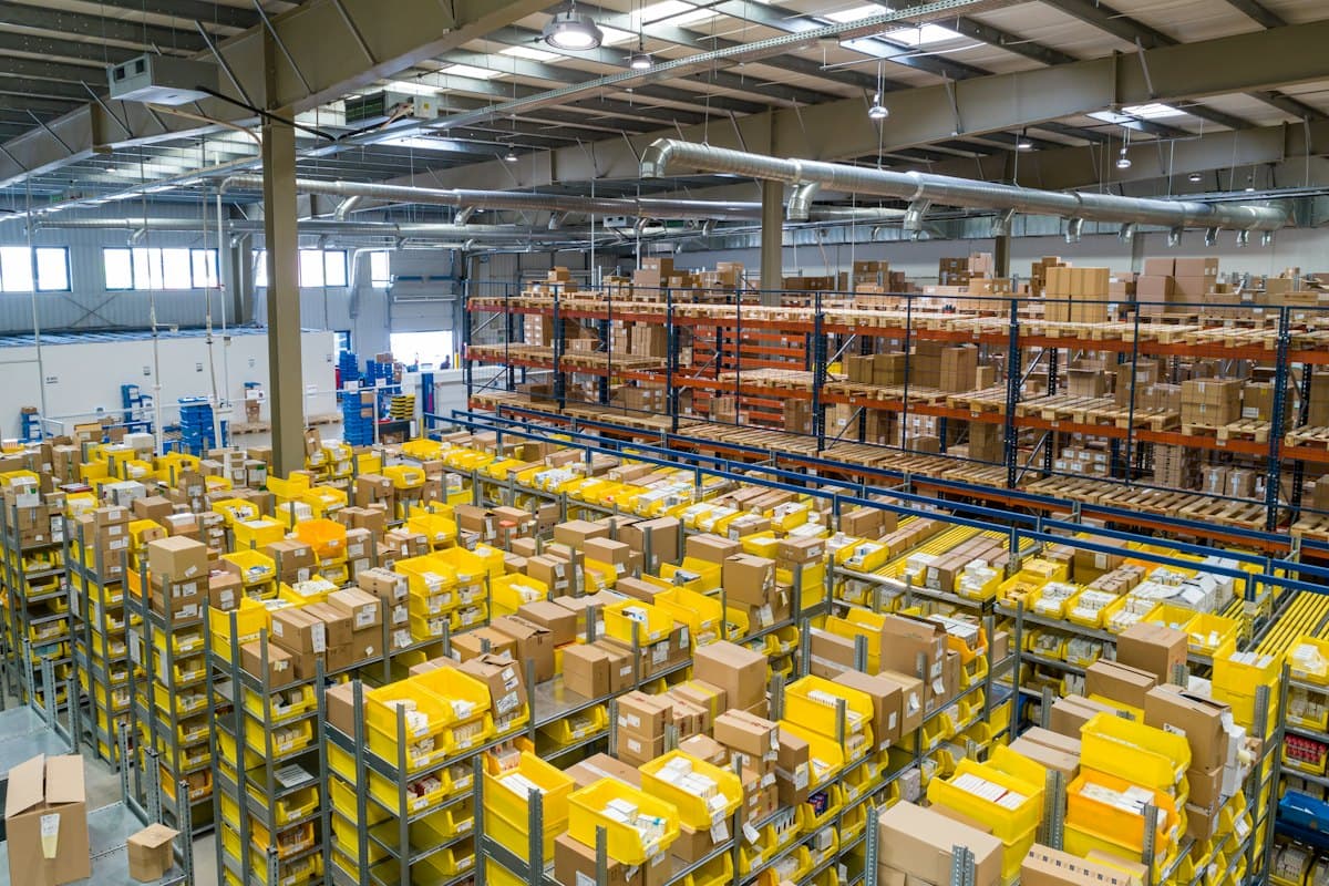 Stock in a distribution warehouse